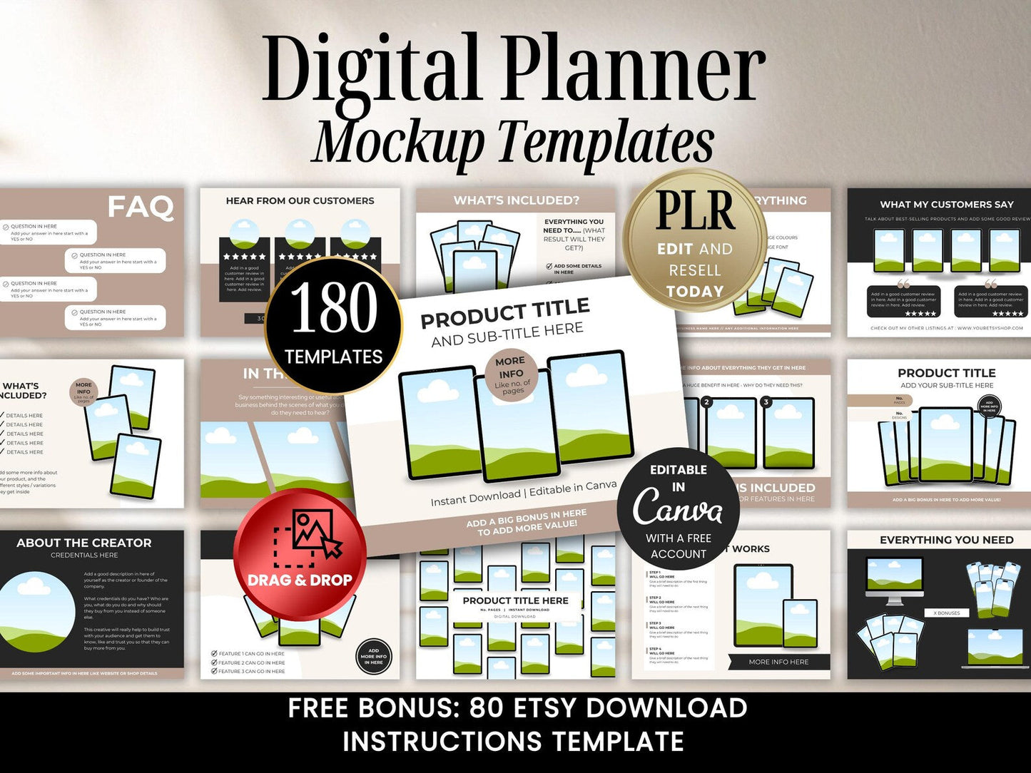 180 Product Mockup Templates
